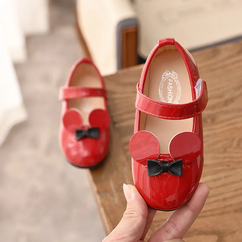 Baby Girl Soft Shoes PU Patent Leather Flats