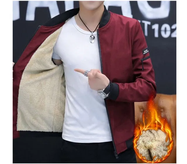 Bomber Style Fleece Lined Street Jacket