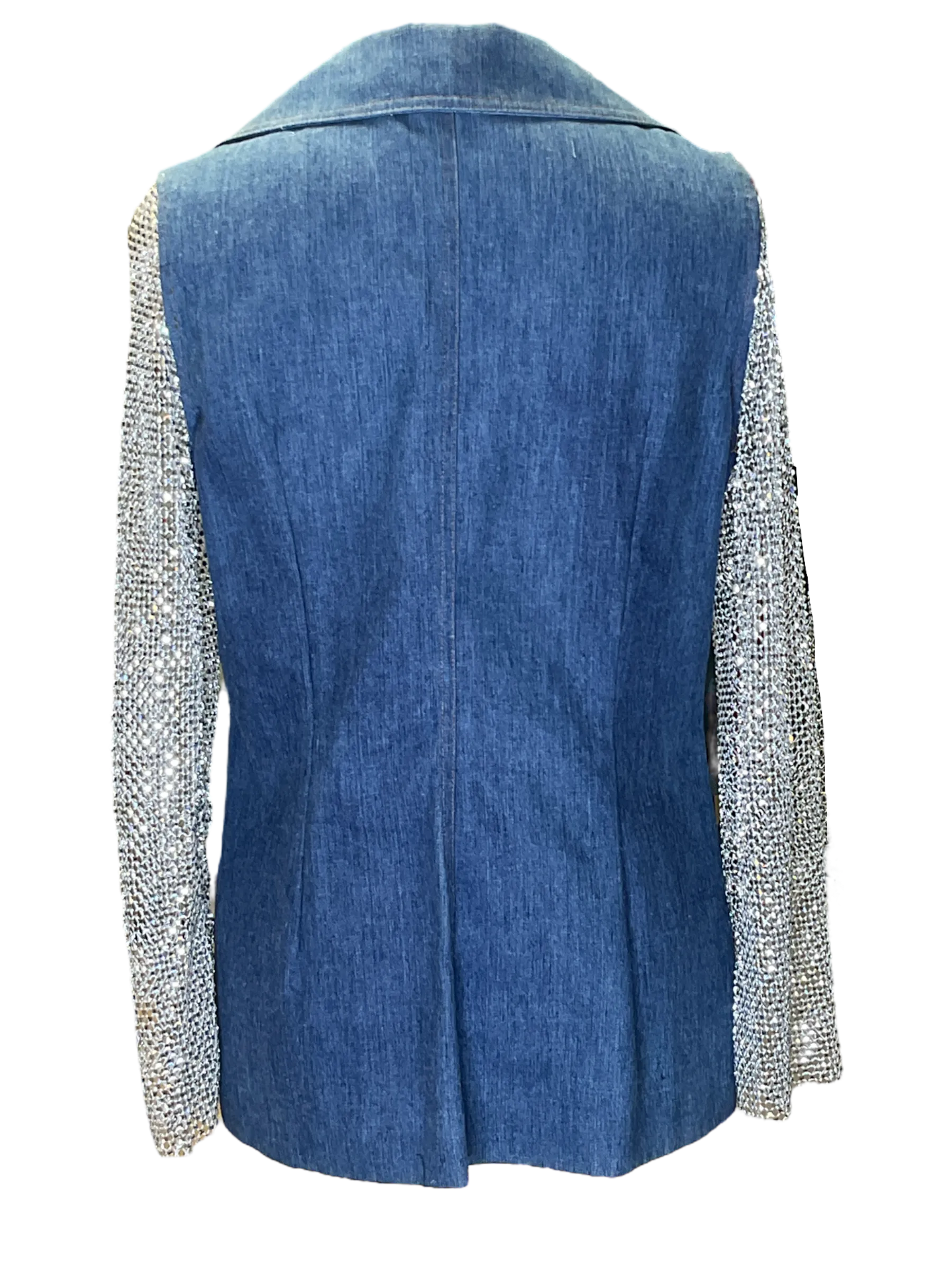 Denim Chainmail Blazer
