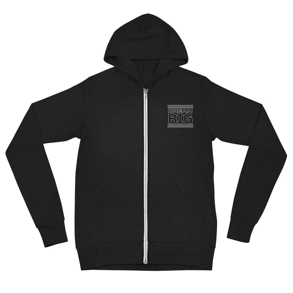 Embroidered Unisex Zip Hoodie