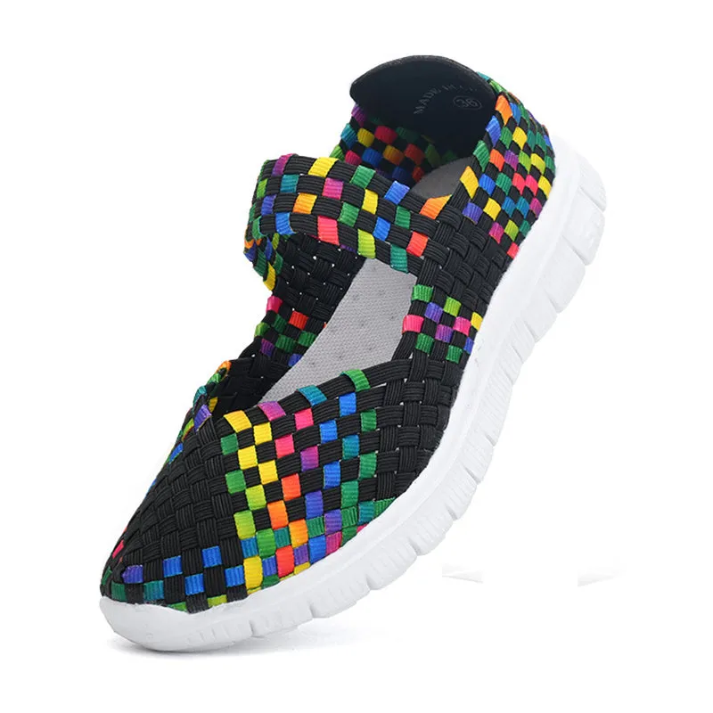 Fashion Closed Toe Breathable Woven Sandals for Women