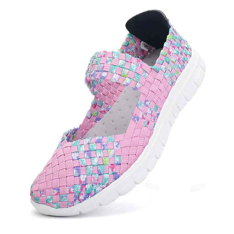 Fashion Closed Toe Breathable Woven Sandals for Women
