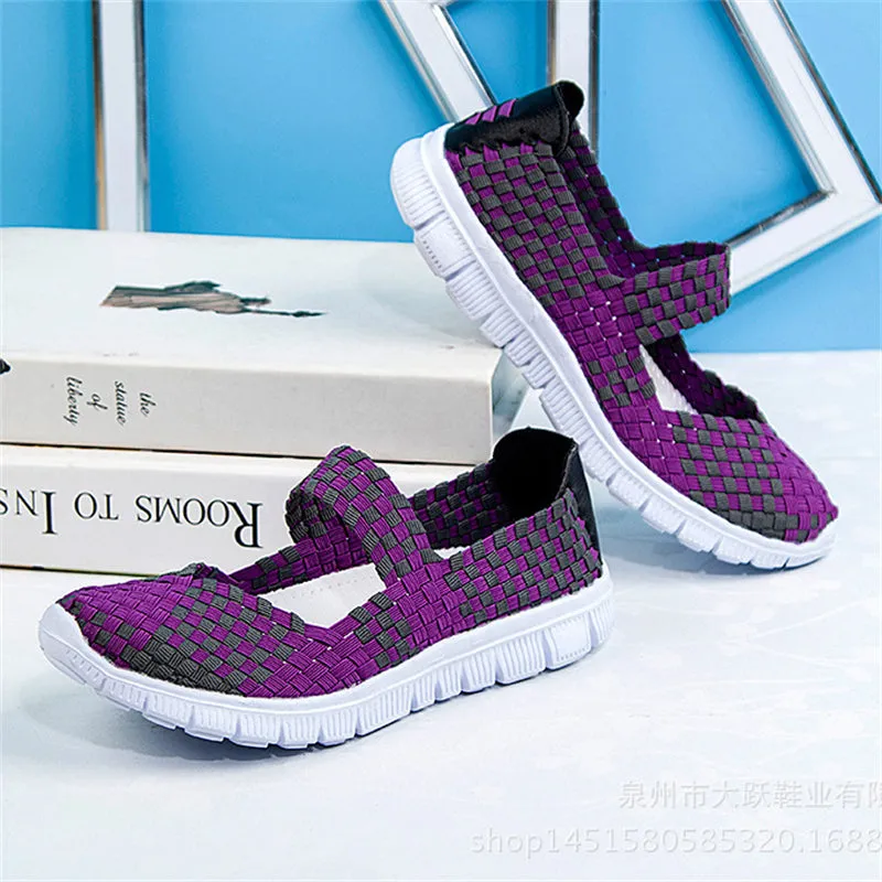 Fashion Closed Toe Breathable Woven Sandals for Women