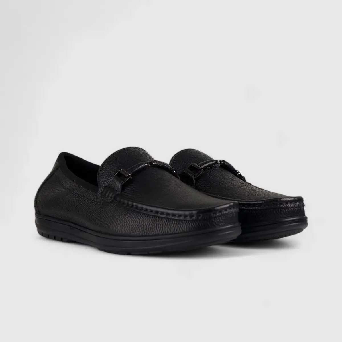 Formales Leather Loafers Black TZ-01-C3