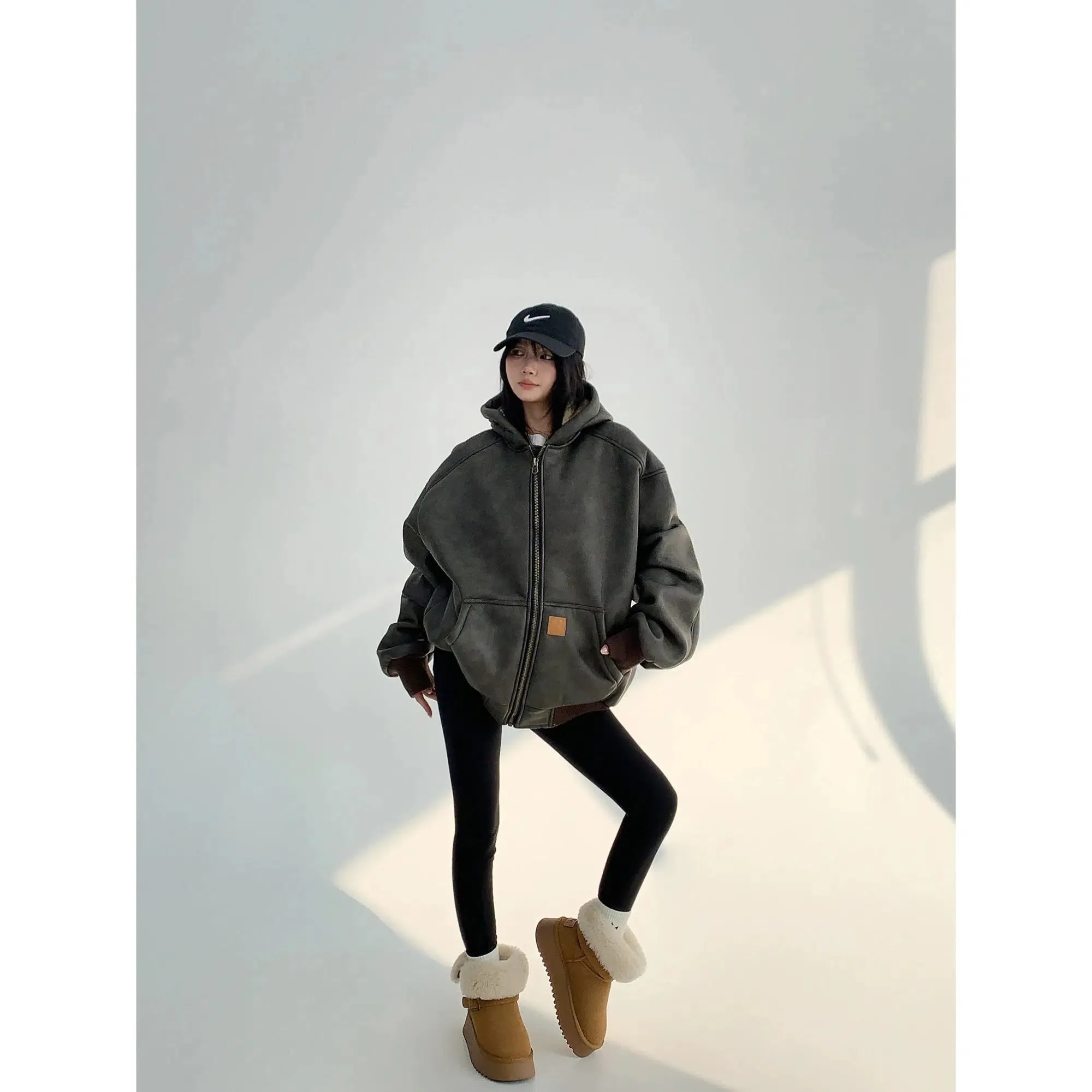 Hooded Zip-Up Winter Coat