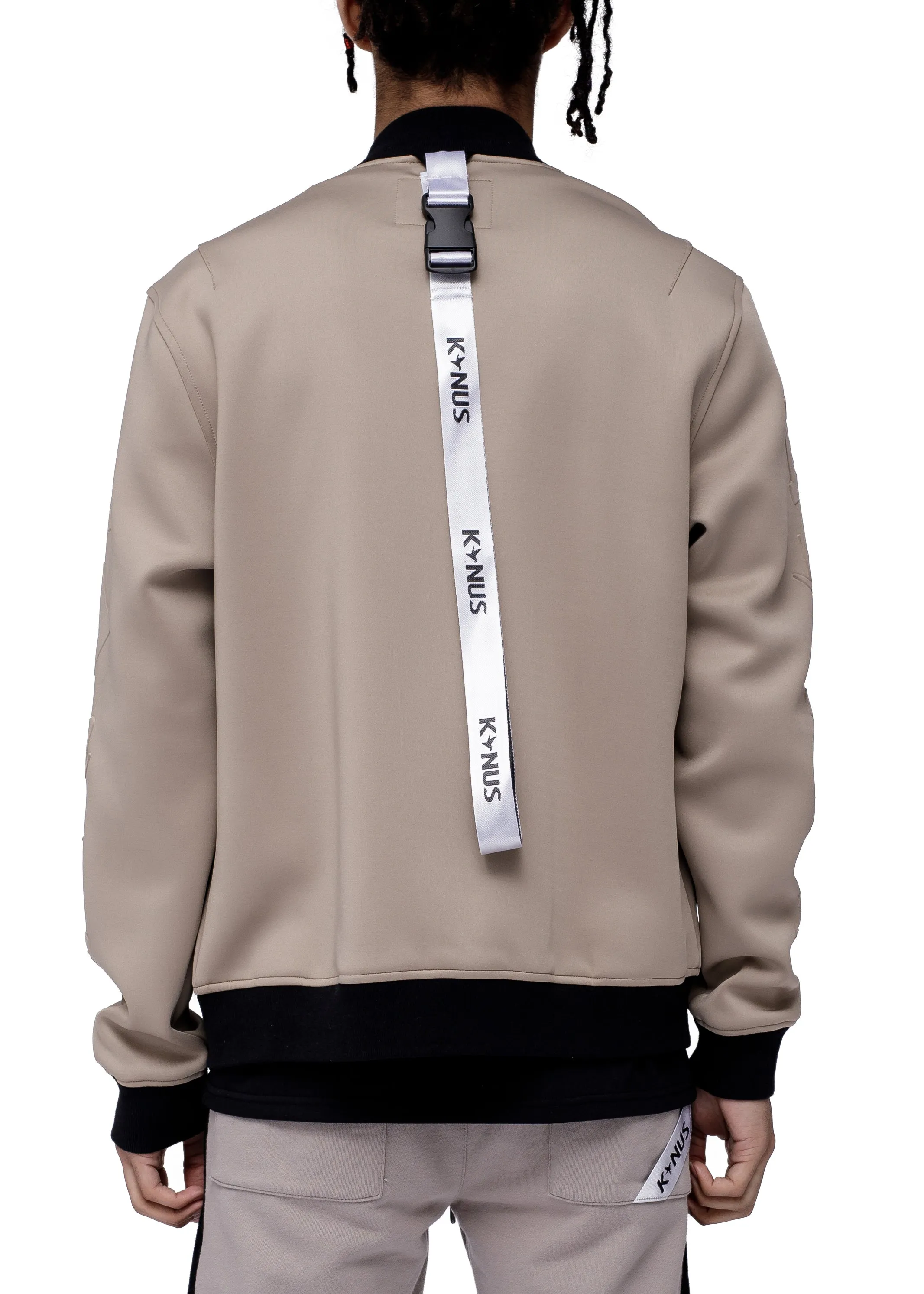 Konus Men's Scuba Bomber Jacket in Taupe
