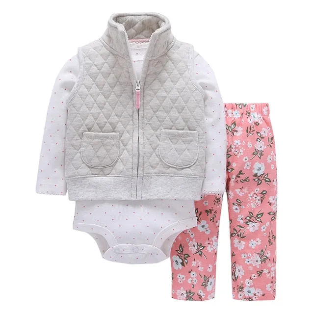 Long Sleeve Hooded Jacket Pant Rompers