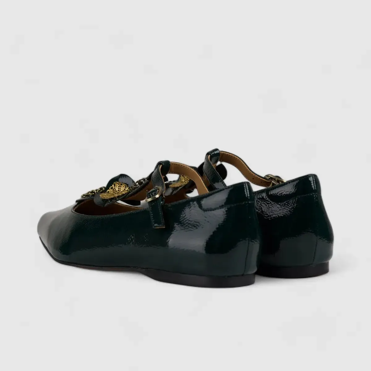 Morbido Comfort Leather Pump Green HY6-21