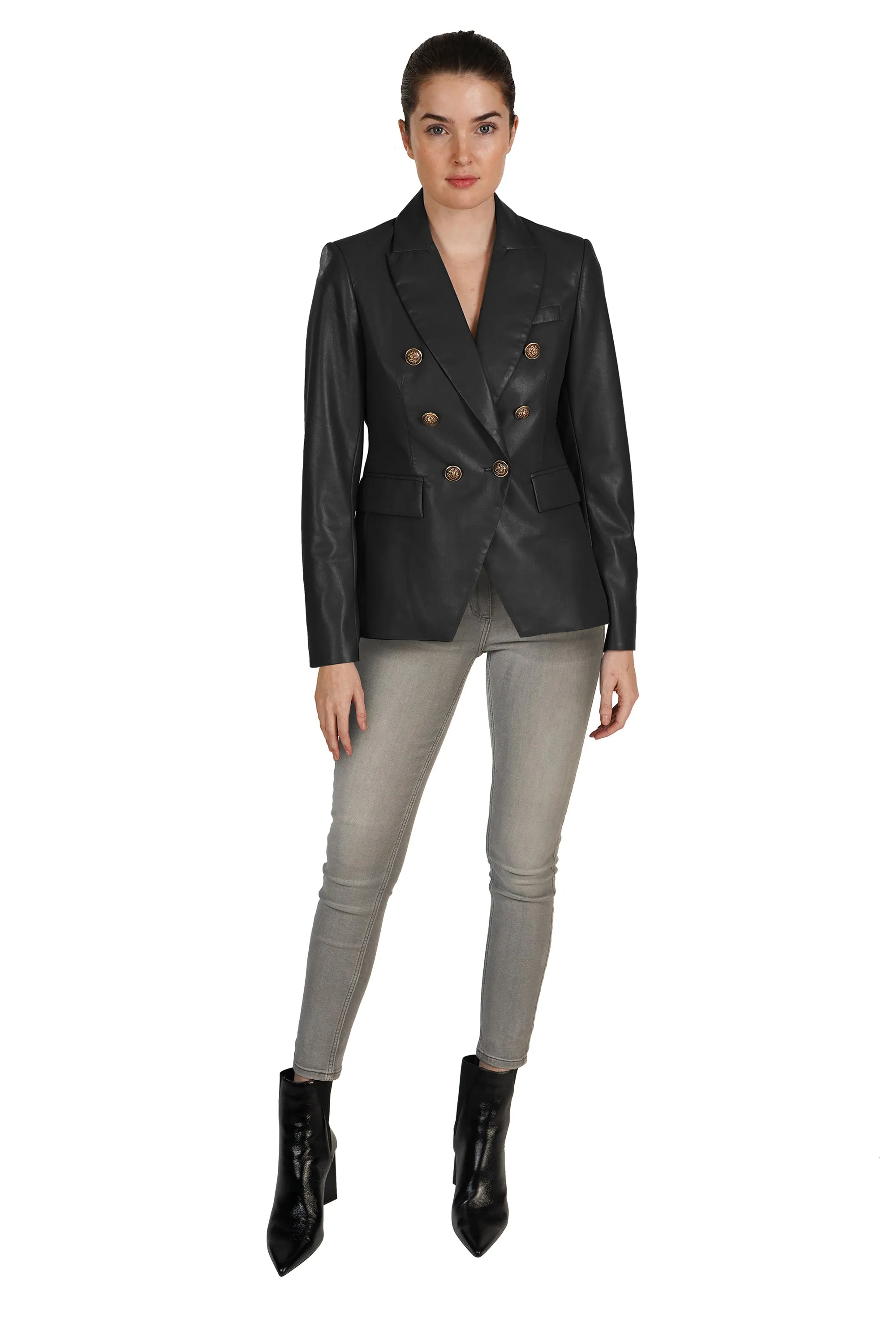 Pleather Blazer