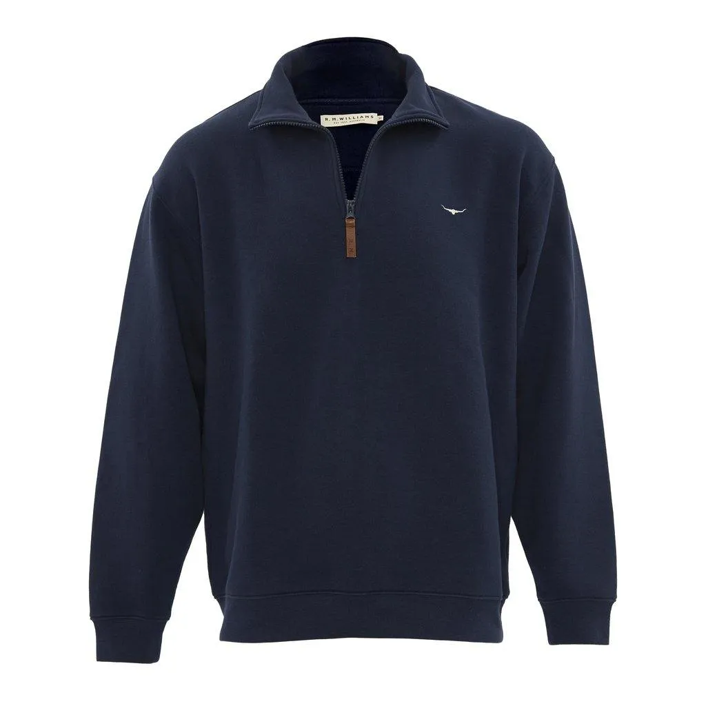 R M Williams Mens Mulyungarie Fleece Navy, Red or Grey