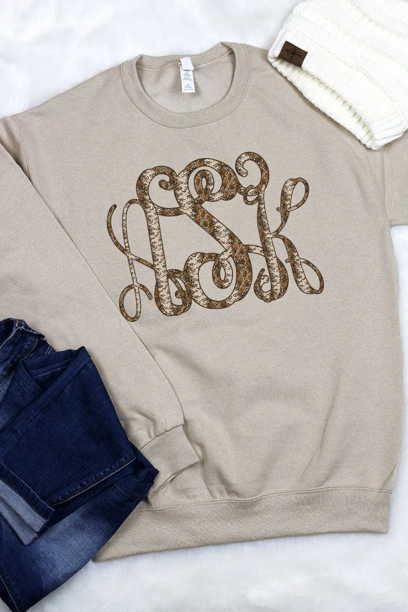 Snake Vine Monogram Unisex NuBlend Crew Sweatshirt