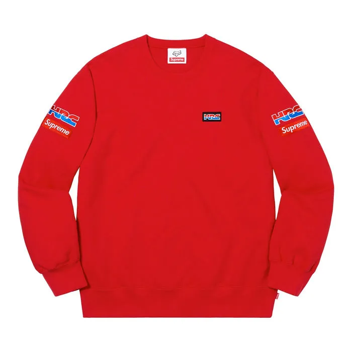 Supreme®/Honda®/Fox® Racing Crewneck- Red