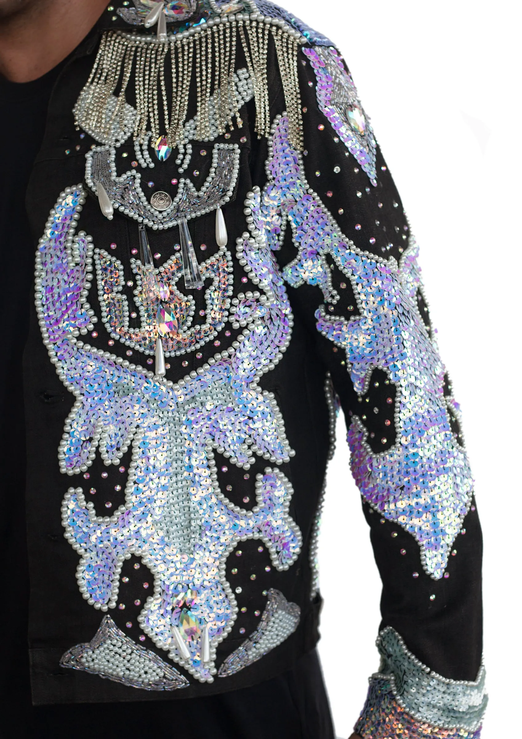 The Midnight Dallas Diamond Denim Jacket