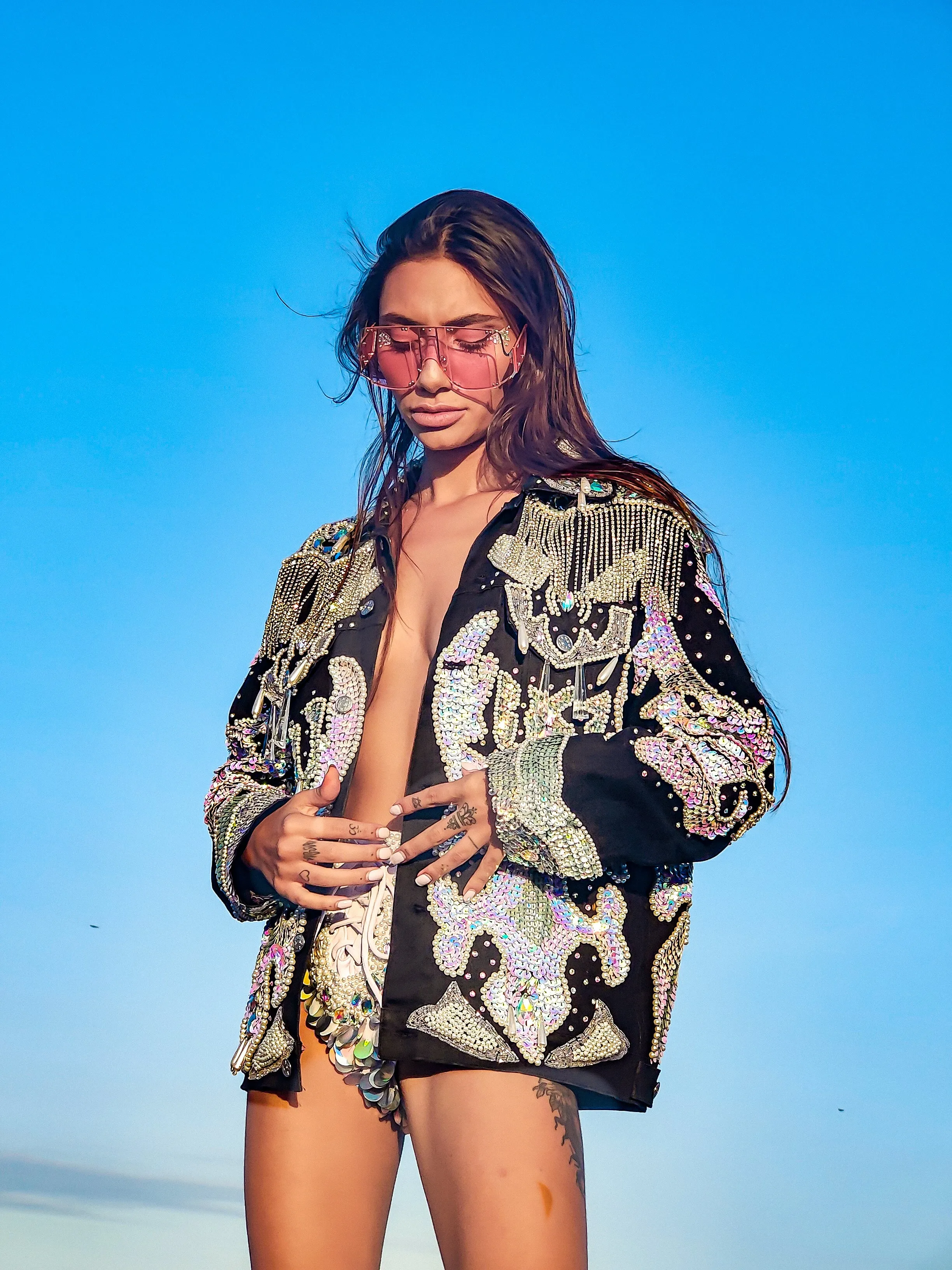 The Midnight Dallas Diamond Denim Jacket