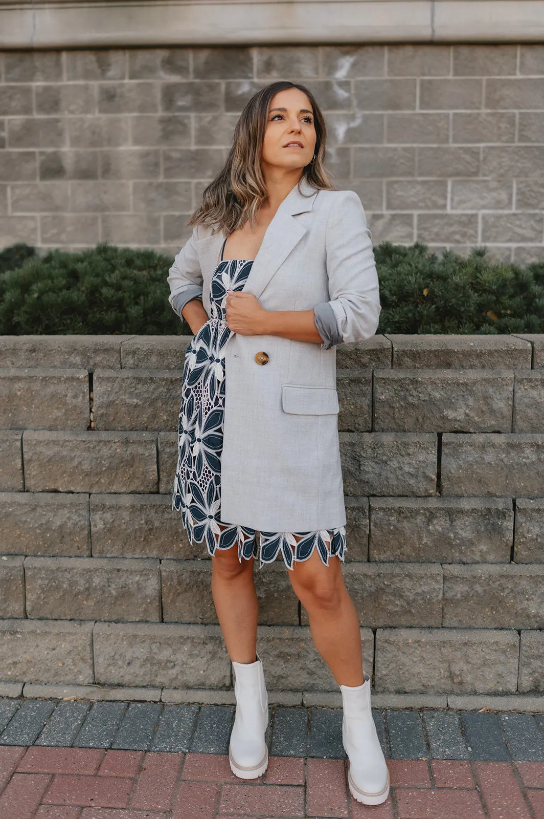 The Wadina Blazer by Inwear - Light Grey Melange