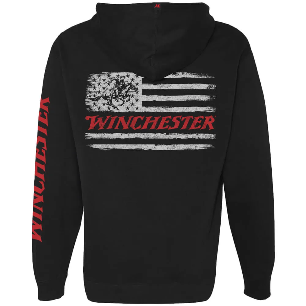 Winchester Pro -  Grunge Two Tone Flag - Fleece Pullover Hoodie