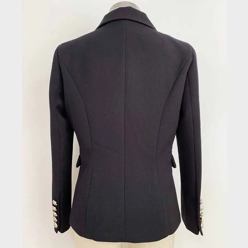 Women's Blazer Double Beasted Coat wit Buttons Trendy Jackets