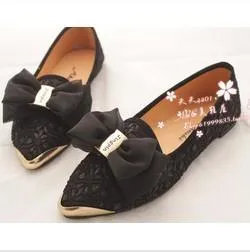 Women's Casual Lace Pointed Toe Flats Shoes In 3 Colors